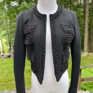 DSquared Black Chain Detail Blazer/Jacket/Coat Size 40 Small